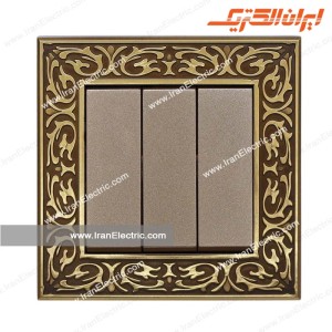 کلید سه پل فلورا بژ ایران الکتریک