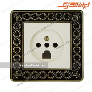 پریز تلفن دوکاره پارما کرم ایران الکتریک