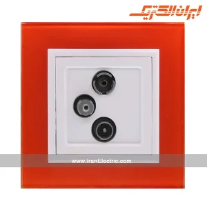 پریز آنتن TV-SAT-RD برلیان کریستال نارنجی ایران الکتریک