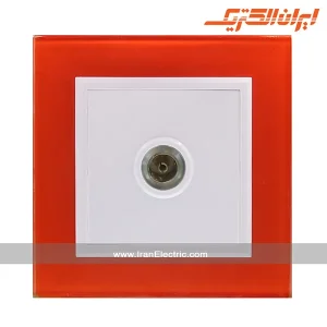 پریز آنتن TV برلیان کریستال نارنجی ایران الکتریک