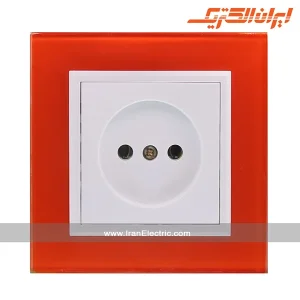 پریز برق برلیان کریستال نارنجی ایران الکتریک