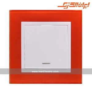 کلید یک پل برلیان کریستال نارنجی ایران الکتریک