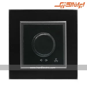 کلید دیمر برلیان کریستال مشکی ایران الکتریک