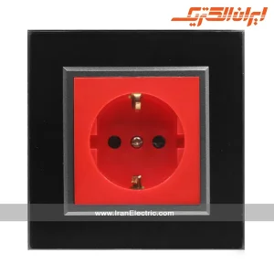 پریز برق UPS برلیان کریستال مشکی ایران الکتریک