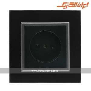 پریز برق برلیان کریستال مشکی ایران الکتریک