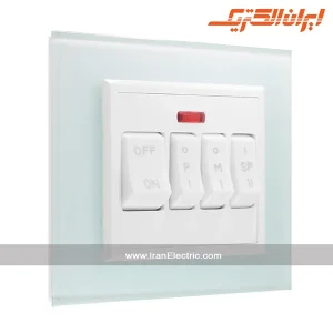 کلید کولر برلیان کریستال سفید ایران الکتریک