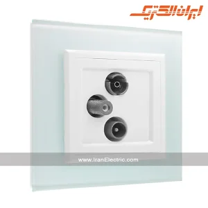 پریز آنتن TV-SAT-RD برلیان کریستال سفید ایران الکتریک