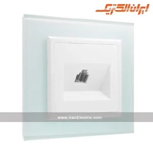 سوکت تلفن برلیان کریستال سفید ایران الکتریک