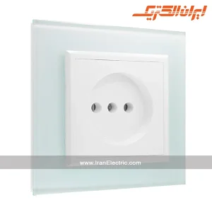 پریز برق برلیان کریستال سفید ایران الکتریک