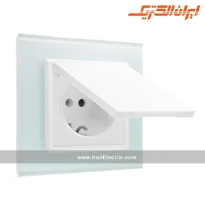 پریز برق ارت دربدار برلیان کریستال سفید ایران الکتریک