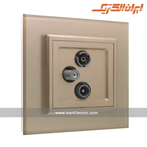 پریز آنتن TV-SAT-RD برلیان کریستال بژ ایران الکتریک