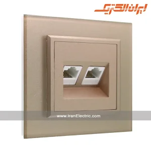 سوکت شبکه کامپیوتر برلیان کریستال بژ ایران الکتریک