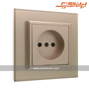 پریز برق برلیان کریستال بژ ایران الکتریک