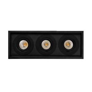 چراغ سقفی توکار گریل سه تایی بدنه مشکی 45 وات ای دی سی EDC / آفتابی