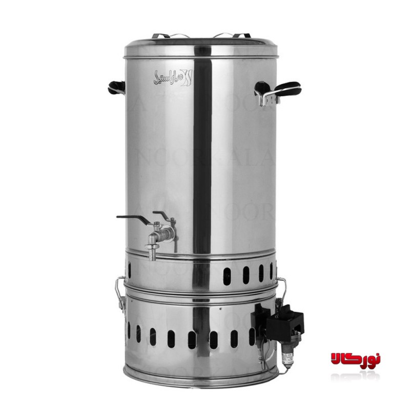 سماور گازی صنعتی 50 لیتری ترموکوبل دار دنیای استیل