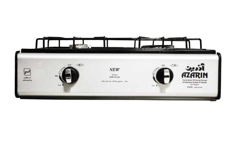 اجاق گاز رومیزی دو شعله 1000 ترموکوبل دار آذرین پولاد