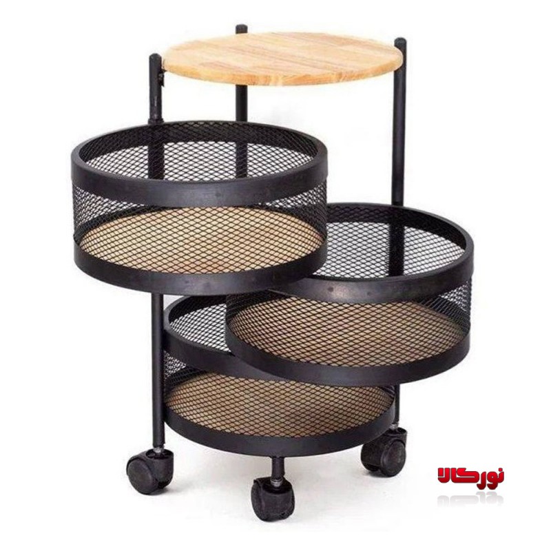 سبد سیب زمینی و پیاز توری 3 طبقه گرد