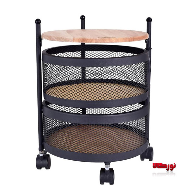 سبد سیب زمینی و پیاز توری 2 طبقه گرد