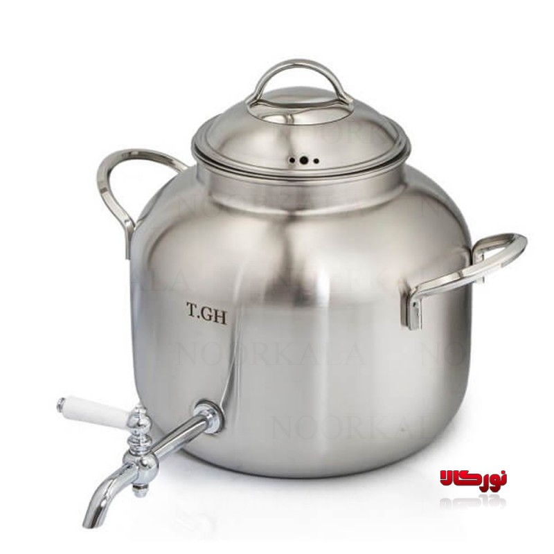 سماور روگازی 8002 استیل تابناک قیطاسی