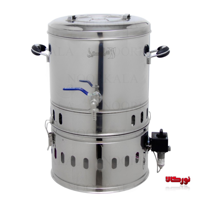 سماور گازی صنعتی 10 لیتری ترموکوبل دار دنیای استیل