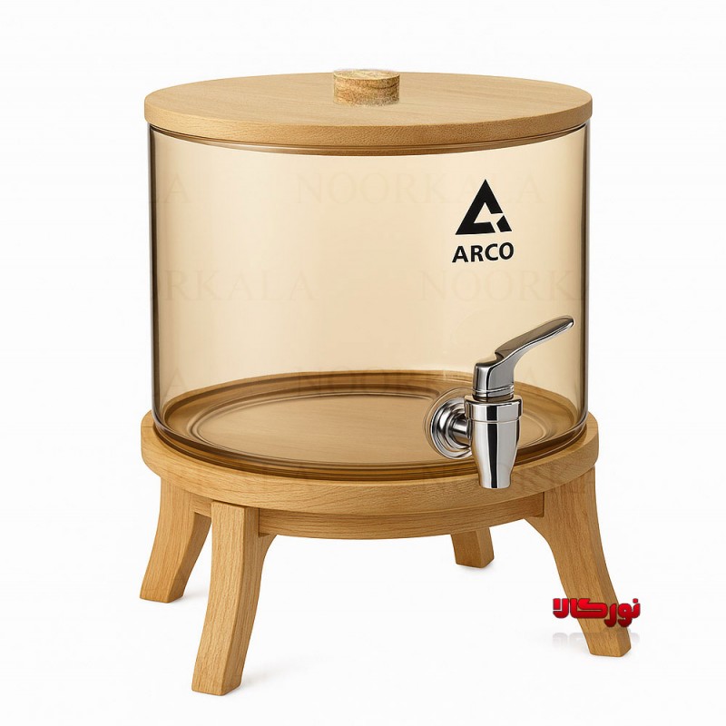 کلمن شیشه ای یک طبقه چوبی شامپاینی آرکو