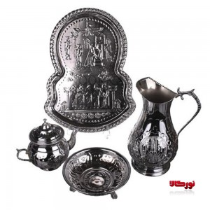 سرویس 4 پارچه سماور قلمکار