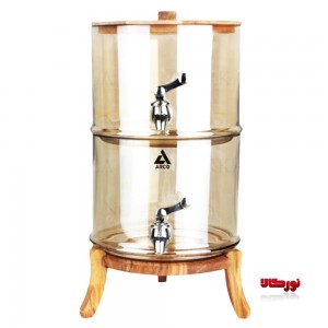 کلمن شیشه ای دو طبقه چوبی شامپاینی آرکو