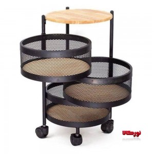 سبد سیب زمینی و پیاز توری 3 طبقه گرد