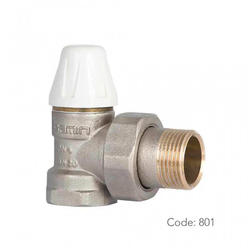 شیر زانو قفلی برنجی 800 سامین در سایز ۳/۴ اینچ با تنوع دسته