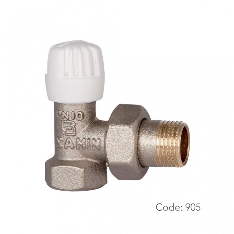 شیر زانو قفلی برنجی 900 سامین در سایز ۱/۲ اینچ با تنوع دسته