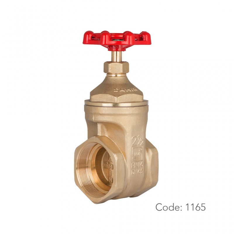 شیر کشویی برنجی 1165 سامین در سایز ۱/۲و۲ اینچ