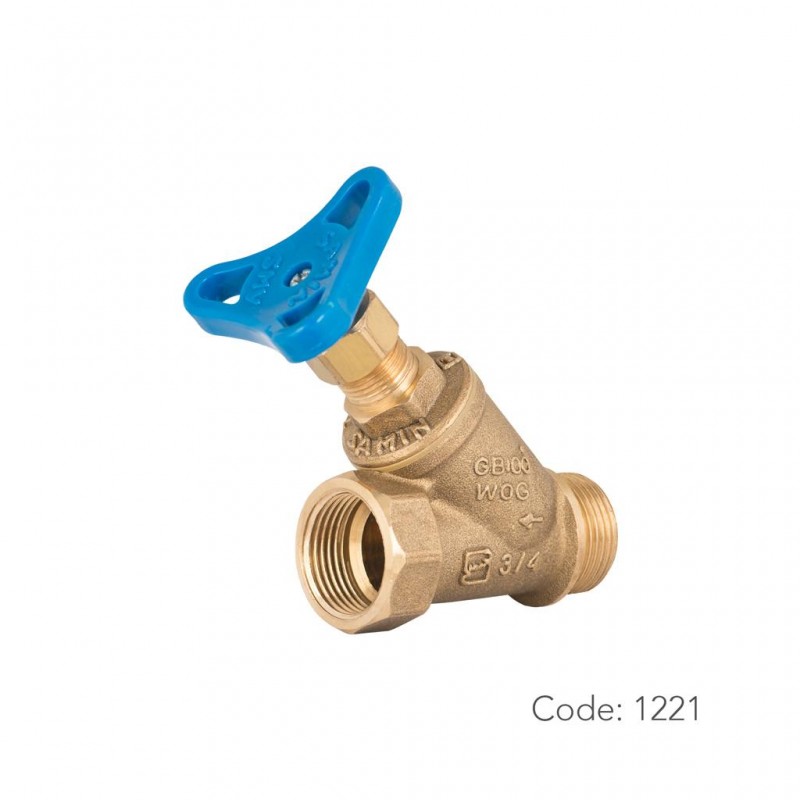 شیر واشری مورب برنجی ۱۲۲۱ سامین در سایز ۳/۴ اینچ