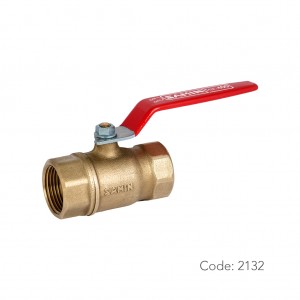 شیر توپی گاز برنجی 2132 سامین در سایز ۱/۴و۱ اینچ