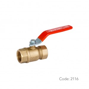 شیر توپی گاز برنجی 2116 سامین در سایز ۳/۴ اینچ با تنوع دسته