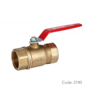 شیر توپی گاز برنجی 2140 سامین در سایز ۱/۲و۱ اینچ