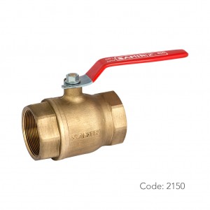 شیر توپی گاز برنجی 2150 سامین در سایز ۲ اینچ