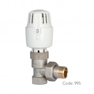 شیر ترموستاتیک رادیاتور برنجی 995 سامین در سایز ۱/۲ اینچ