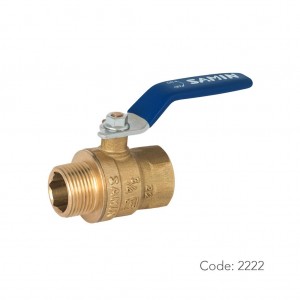 شیر توپی آب برنجی 2222 سامین با آبدهی بیشینه درسایز ۳/۴ اینچ با تنوع دسته بلند و کوتاه