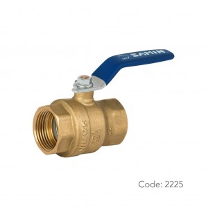 شیر توپی آب برنجی 2225 سامین با آبدهی بیشینه در سایز ۱ اینچ با تنوع دسته بلند و کوتاه