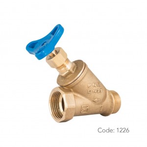 شیر واشری مورب برنجی ۱۲۲۶ سامین در سایز ۱ اینچ