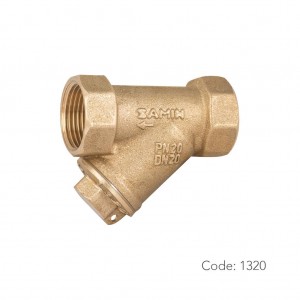 صافی Y برنجی ۱۳۲۰ سامین در سایز ۳/۴ اینچ  با تنوع تنه برنجی و آبکاری کروم