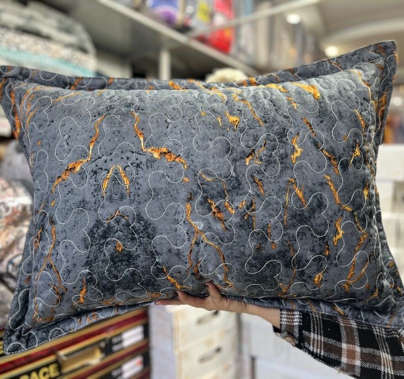 روبالشی نخی (زمینه طوسی رگه نارنجی) جفتی 260.000