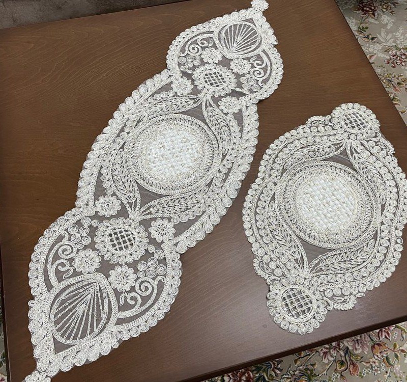 رومیزی دانتل وارداتی (رنگ شیری)
