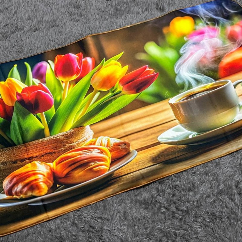 نم گیرسه بعدی طرح گل وفنجون سایز ۶۰در۱۲۰