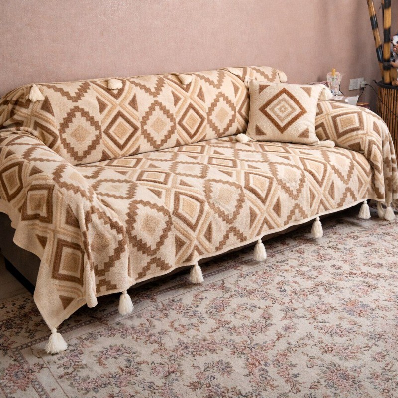 شال مبل پانچ ۳ متری ترک(نسکافه ای)