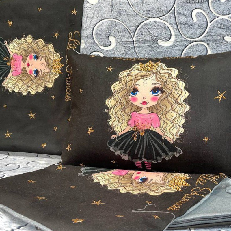 روبالشتی مخمل پورشه عروسکی(دختر موفر تاج )جفتی 320.000