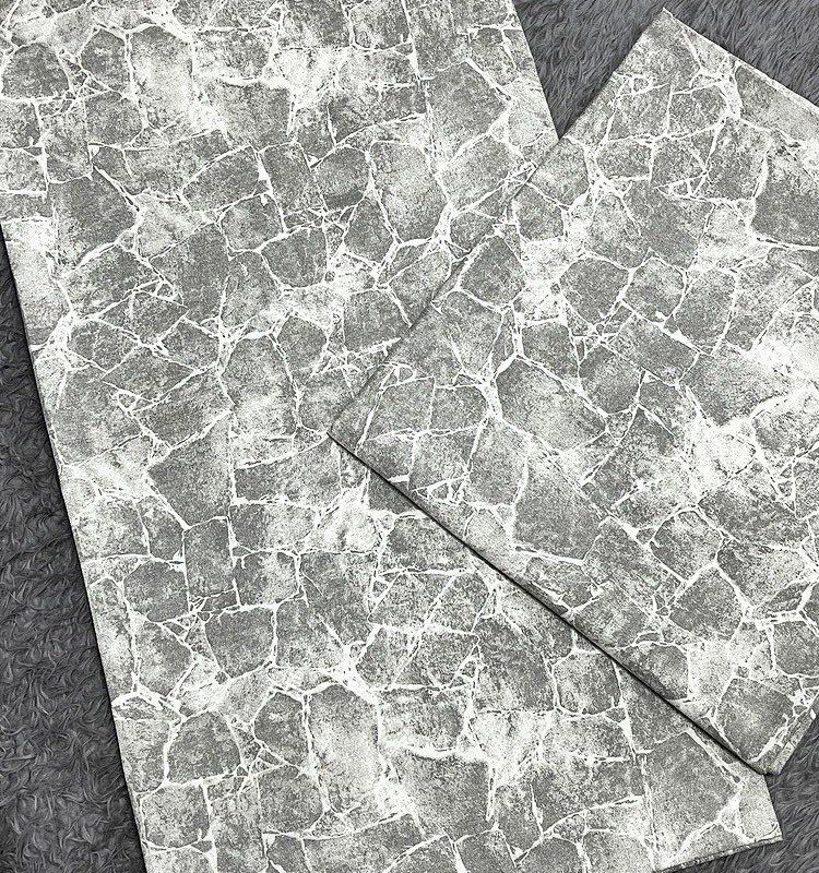 روتشکی تک نفره (تشک زمینی) خاکستری طرح سنگ