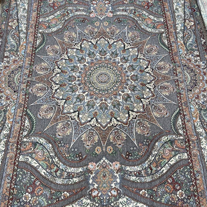 روفرشی مخمل زرک دار طوسی(مارک یلدای کویر)در۴ سایز