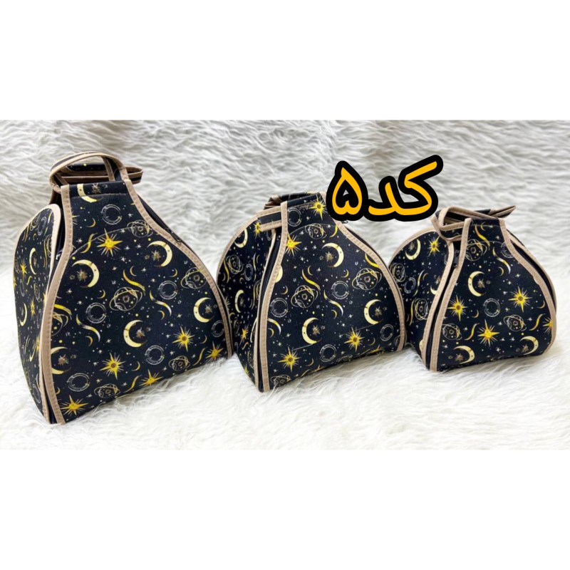 ست جاقابلمه‌ای سه تیکه کرپ(کد۵)