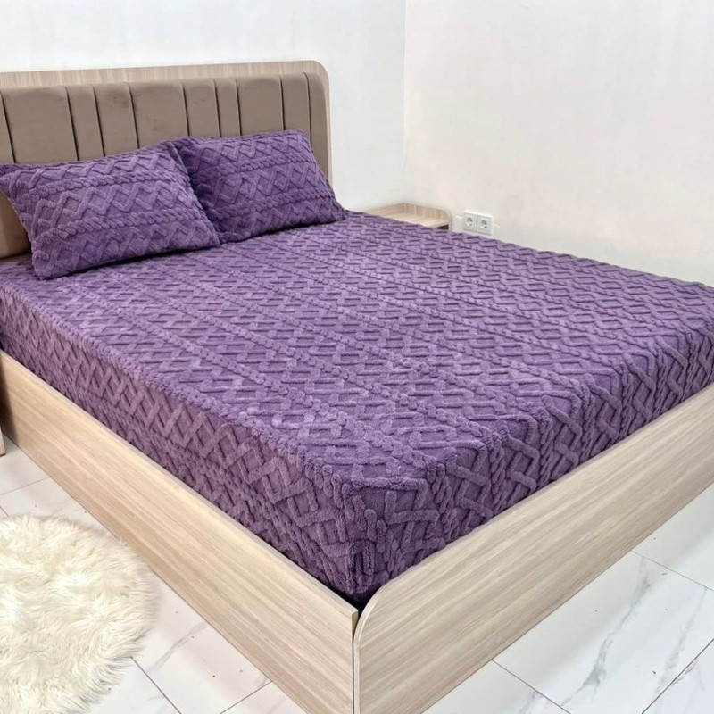 روتختی مخمل گیس بافت تک نفره(بنفش سایز۹۰)